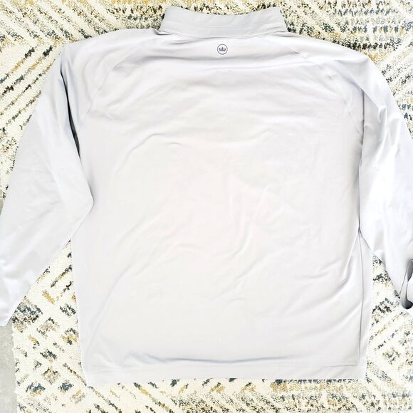 Peter Millar Verge Performance Quarter-Zip Golf Long Sleeve Gale Grey Mens 2XL - Picture 2 of 12